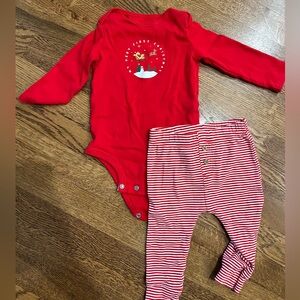 Carters Christmas Santa Butt outfit 9m